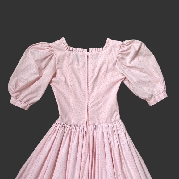 Vintage Cottagecore Puff Sleeve Dress Victorian Maxi Princess Preppy Ruffle. - Picture 8 of 14